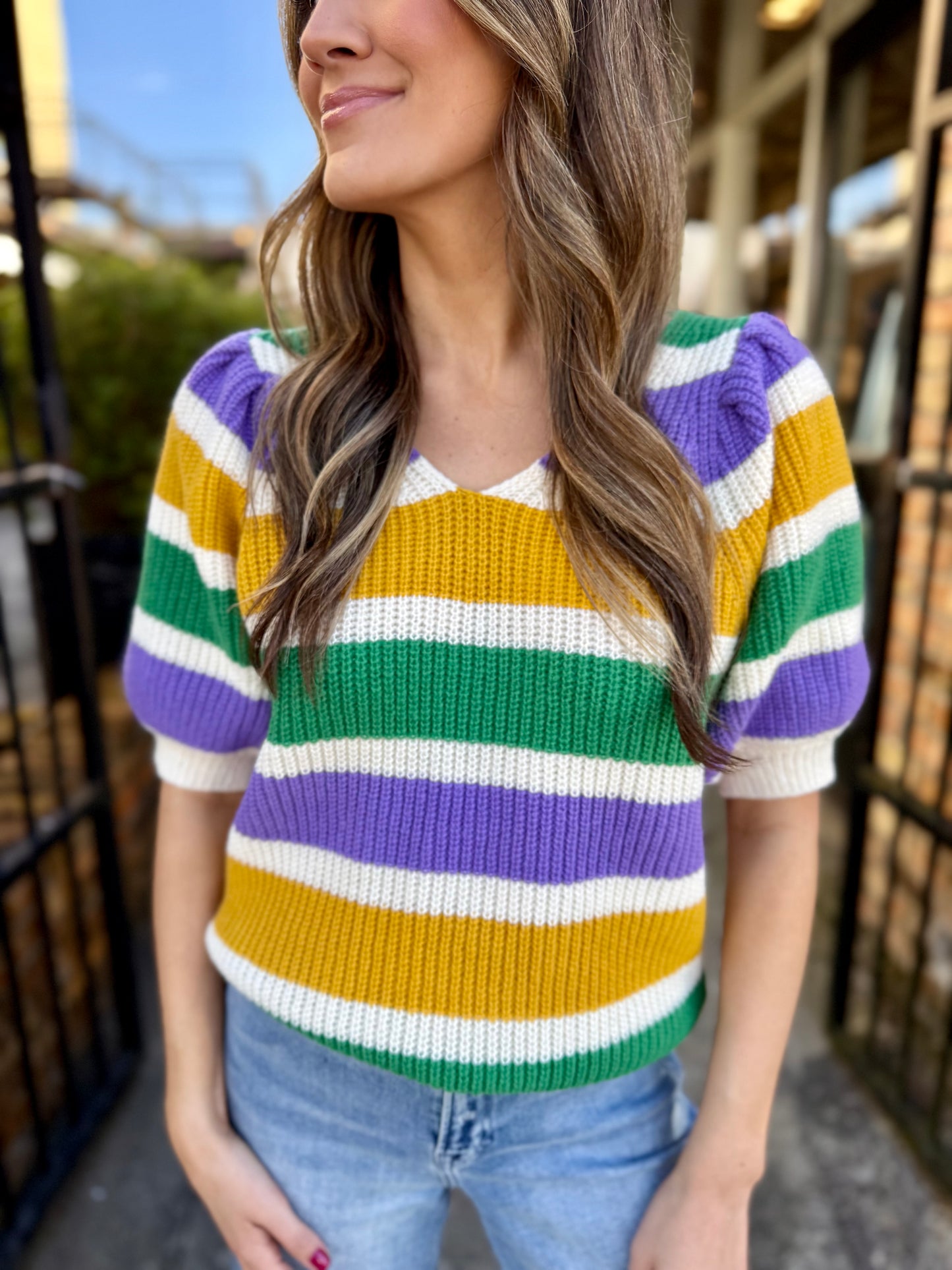 Parade Puff MG Stripe Top