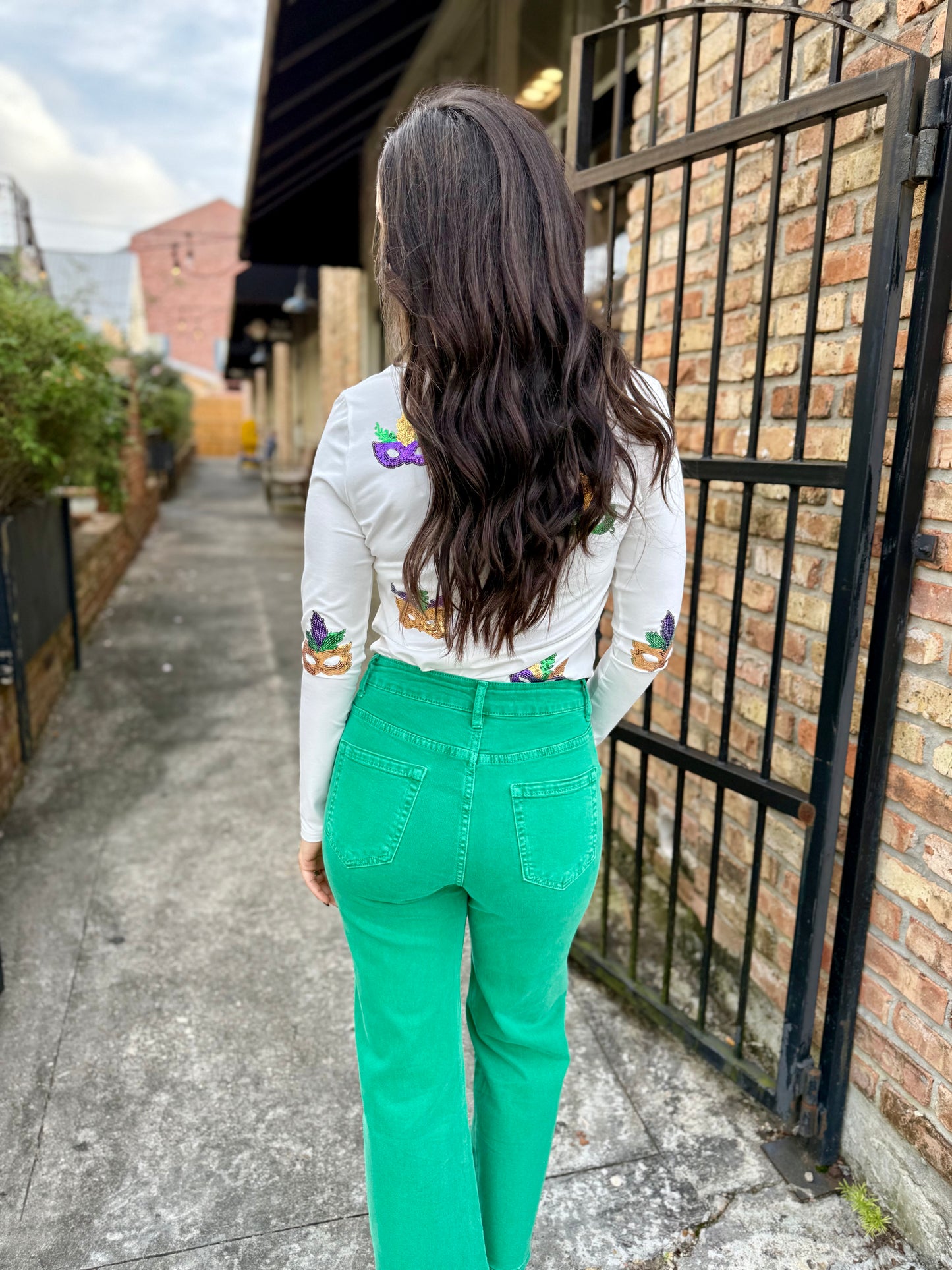 Mardi Gras LS Mask Tee