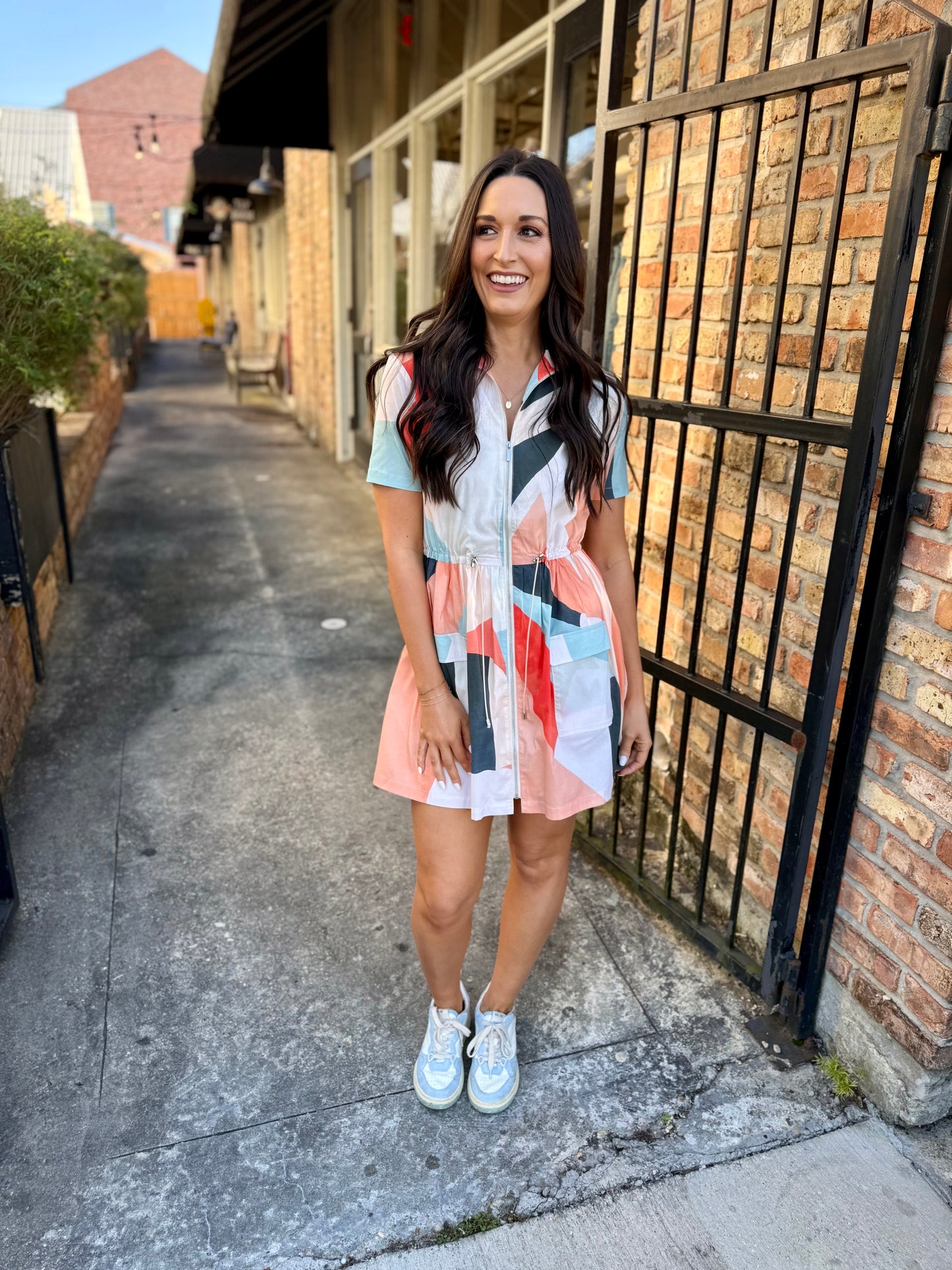 Prism Zip Dress- Multi
