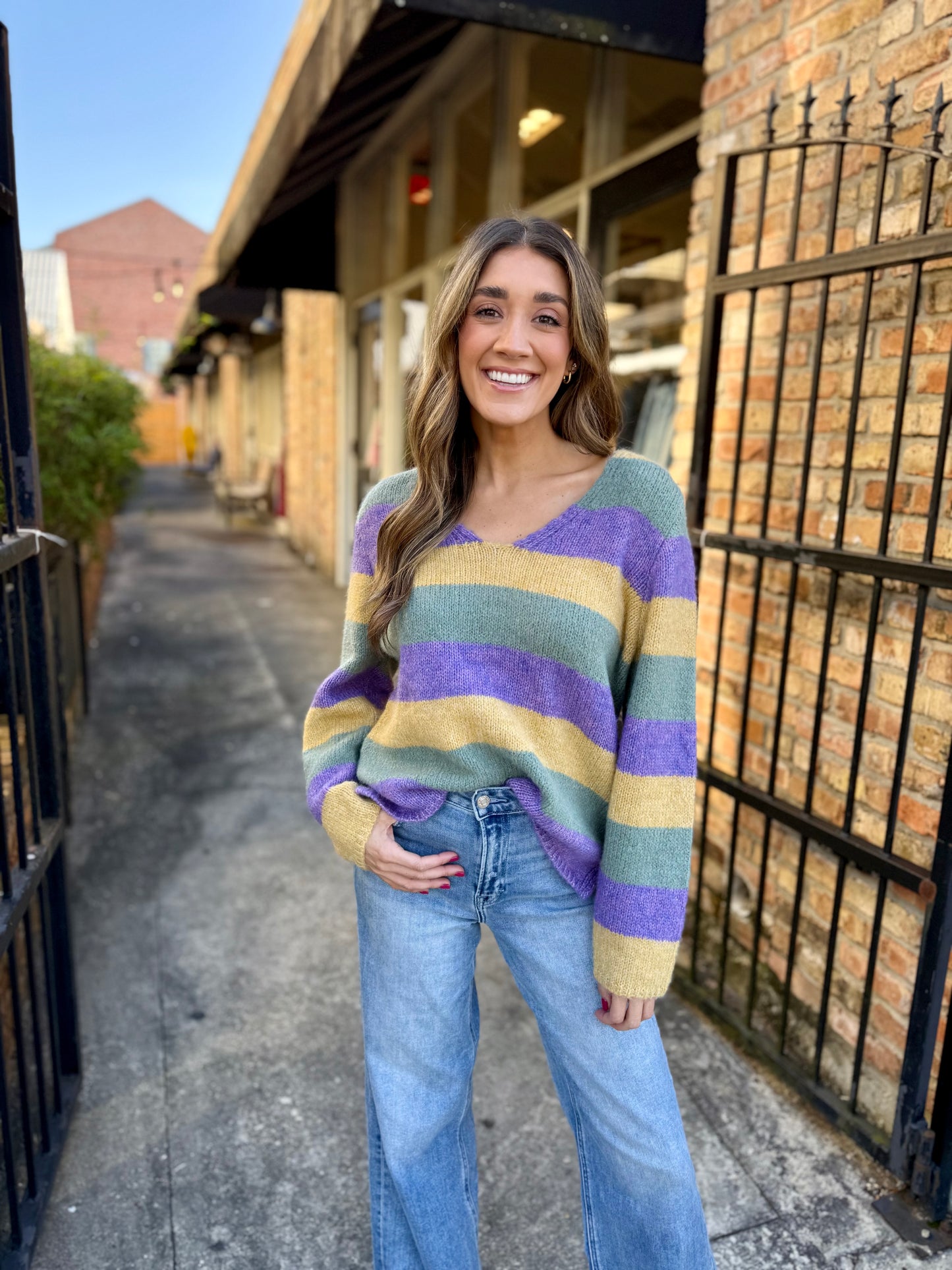 Press Stripe MG Sweater