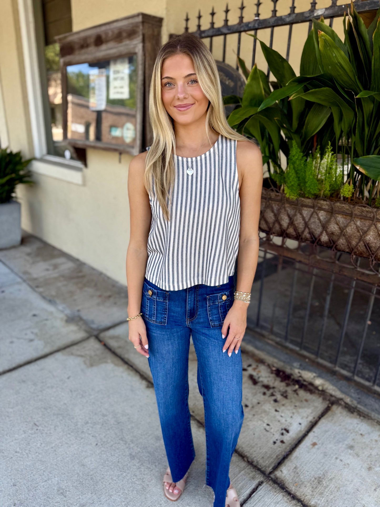 Z Supply Sloane Striped Top- Eclipse