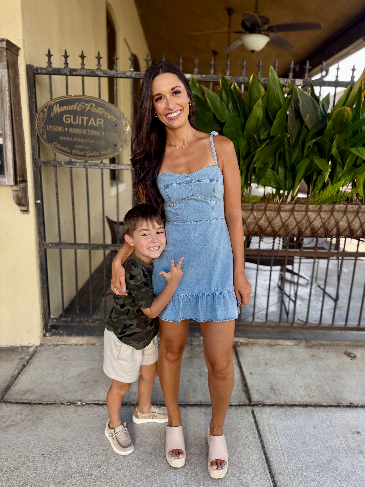 Hampton Denim Mini Dress- Light Denim