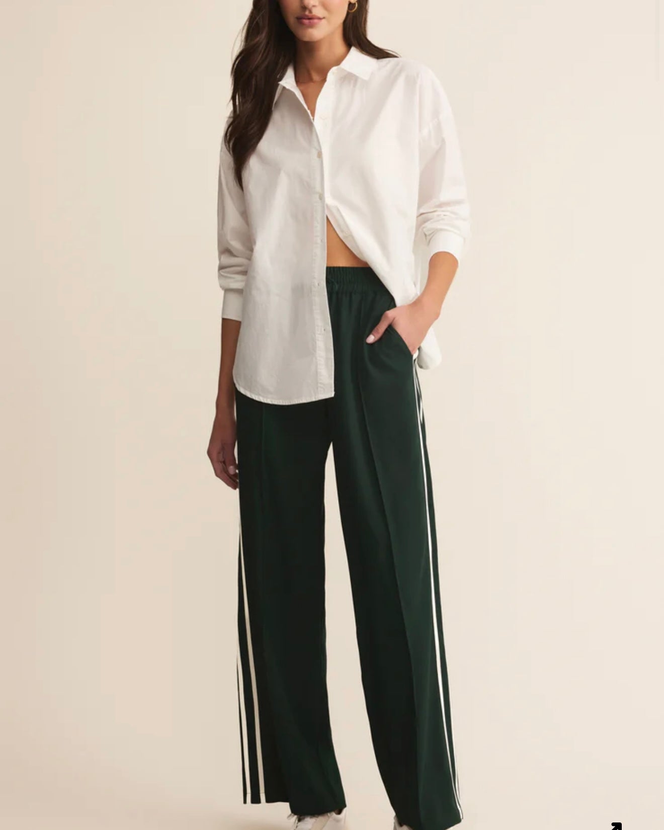 SALSATION サルセーション Poplin Pants ダークグリーン L Z Supply Saunder Track Pant- Green – Hazel Lane Boutique