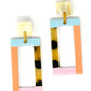 Neutral Colorblock Earrings