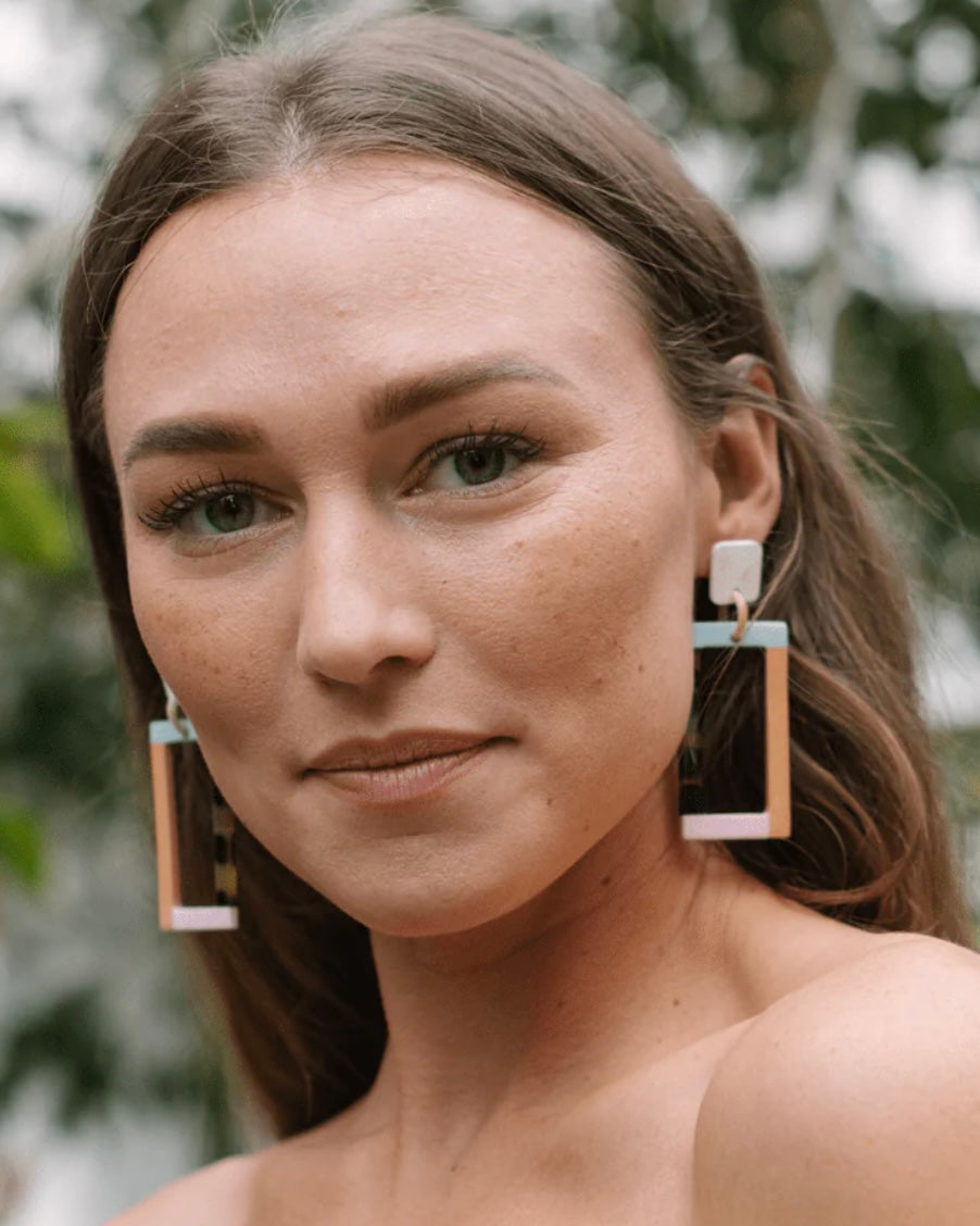 Neutral Colorblock Earrings