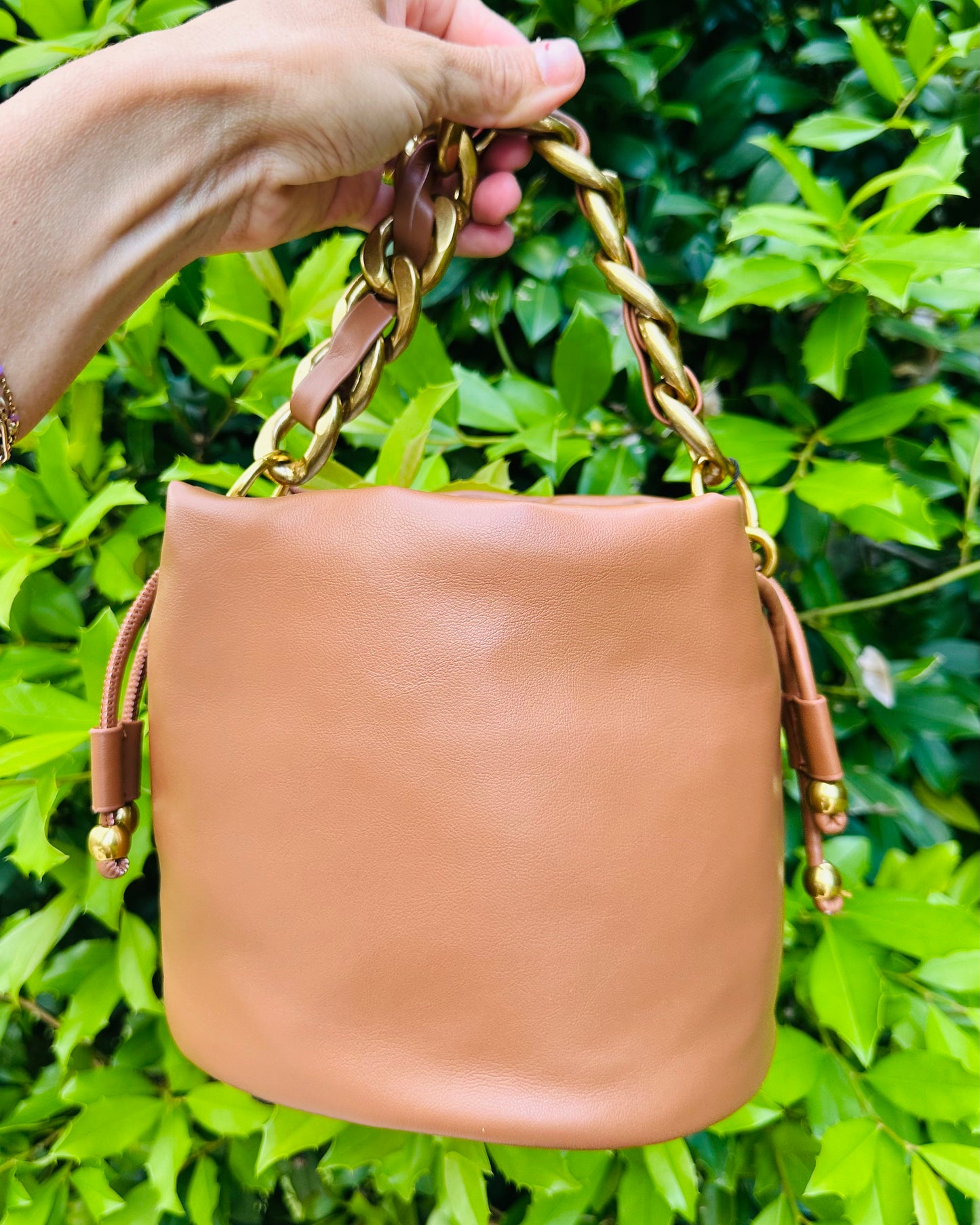 Shandie Faux Leather Bag- Chocolate