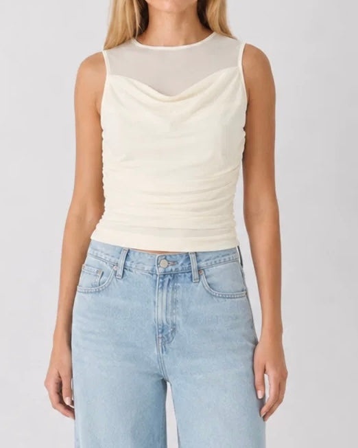 Roman Knit Top- Cream