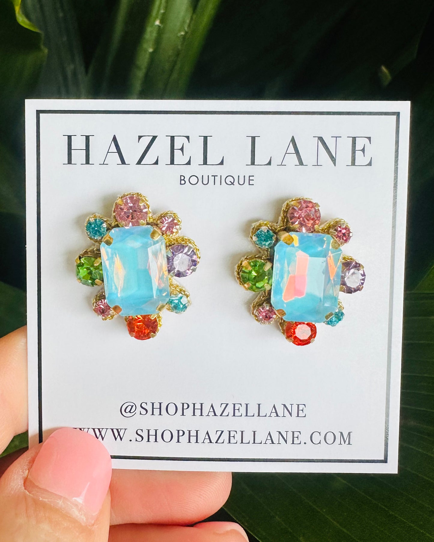 Fussell Statement Studs- Blue