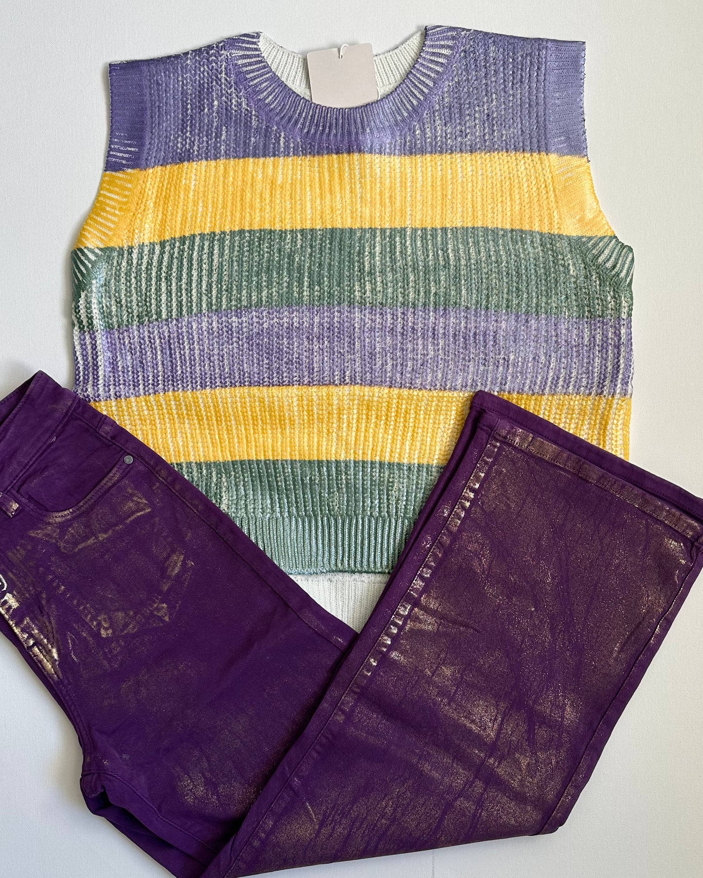 Magazine Metallic MG Stripe Vest