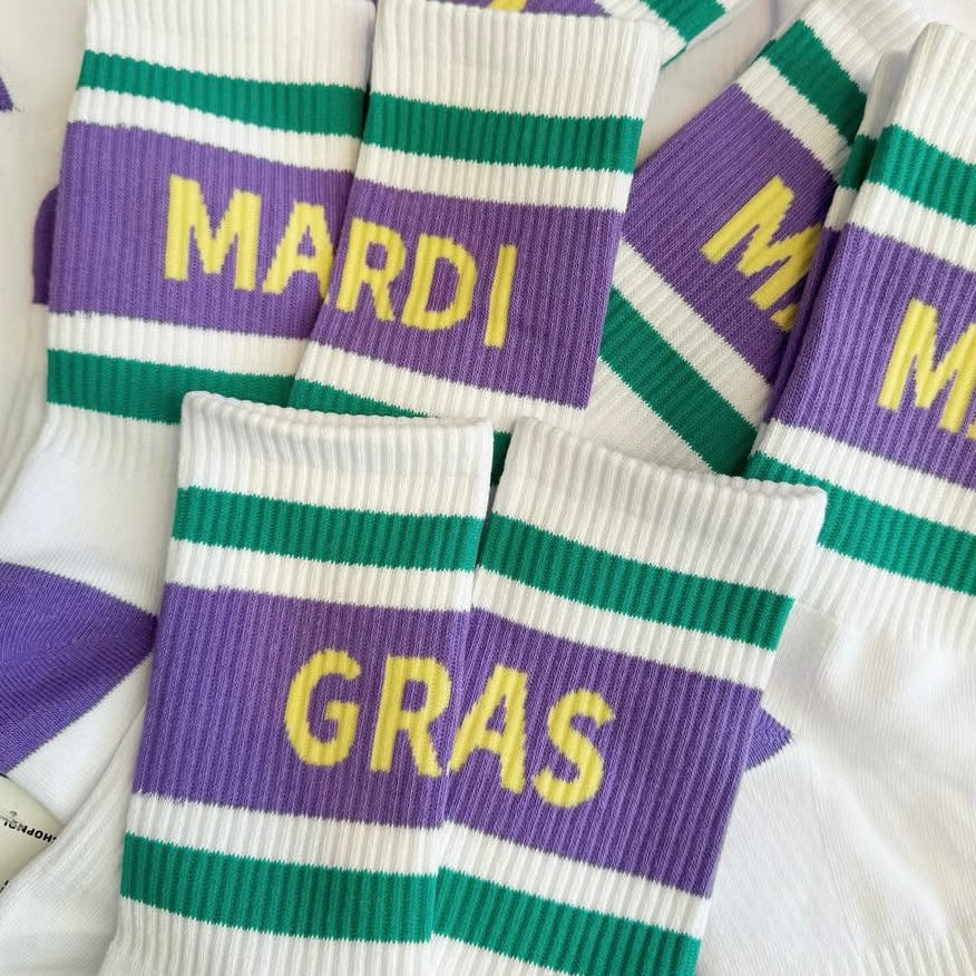 Mardi Gras Varsity Socks