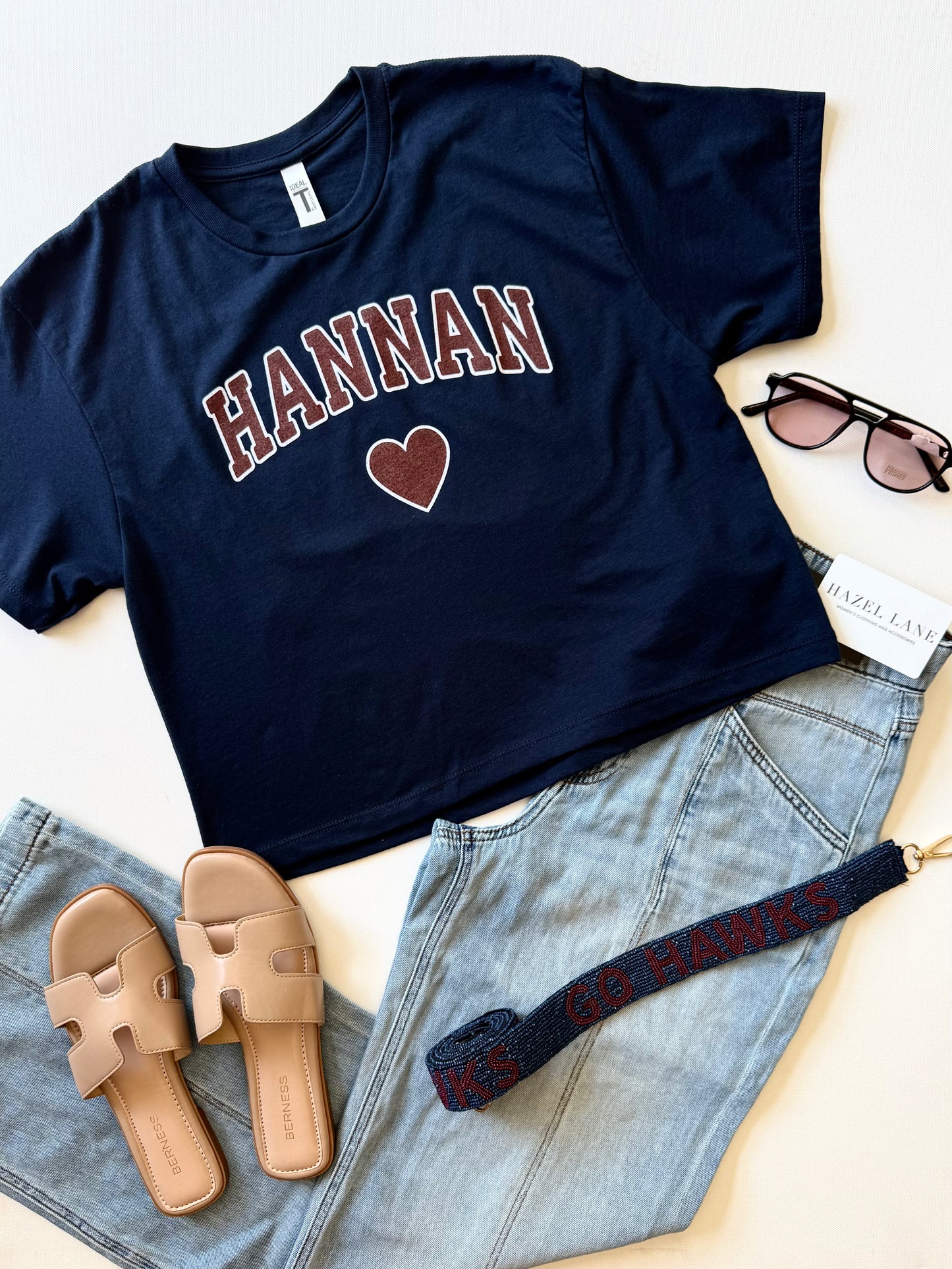 Hannan Heart Top- Navy