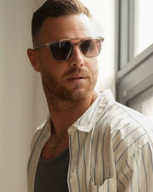 Sunglasses- Connor Crystal Ice Grey/Brown