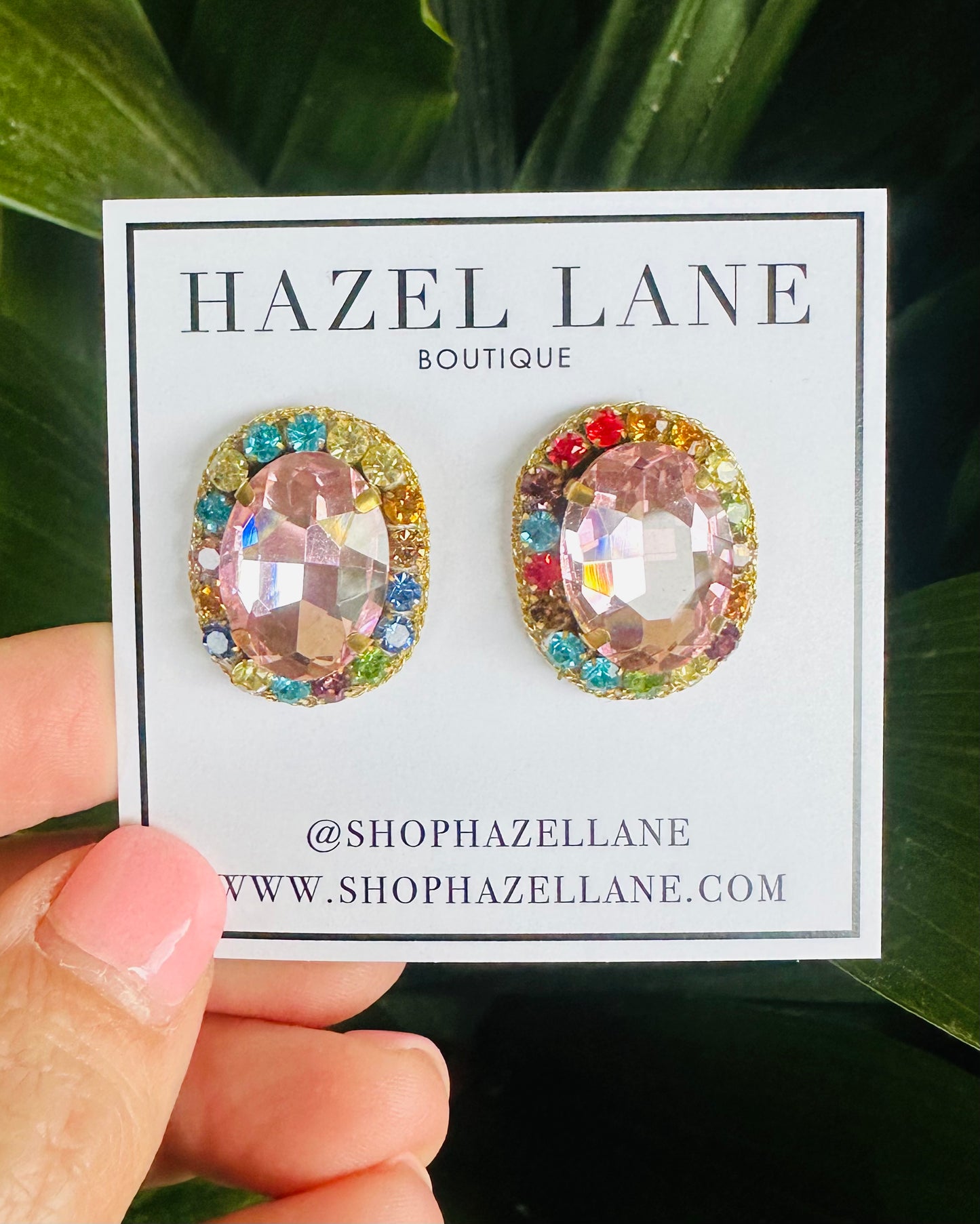 Oval Statement Studs- Multi
