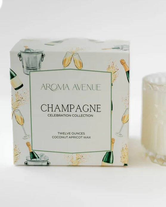 Aroma Avenue Candle- 12 oz. Champagne