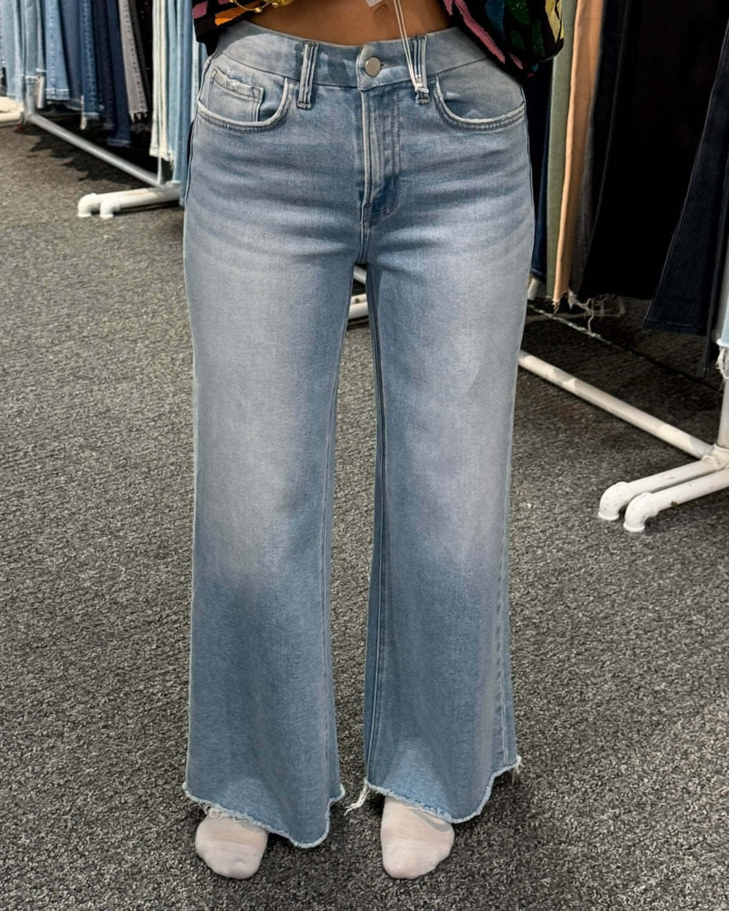 Quieter HR Ankle Wide Leg Denim