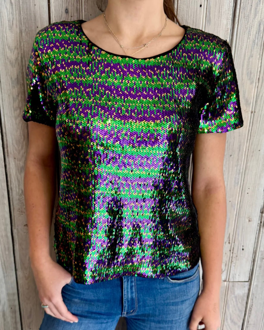 Eastbank MG Sequin Top