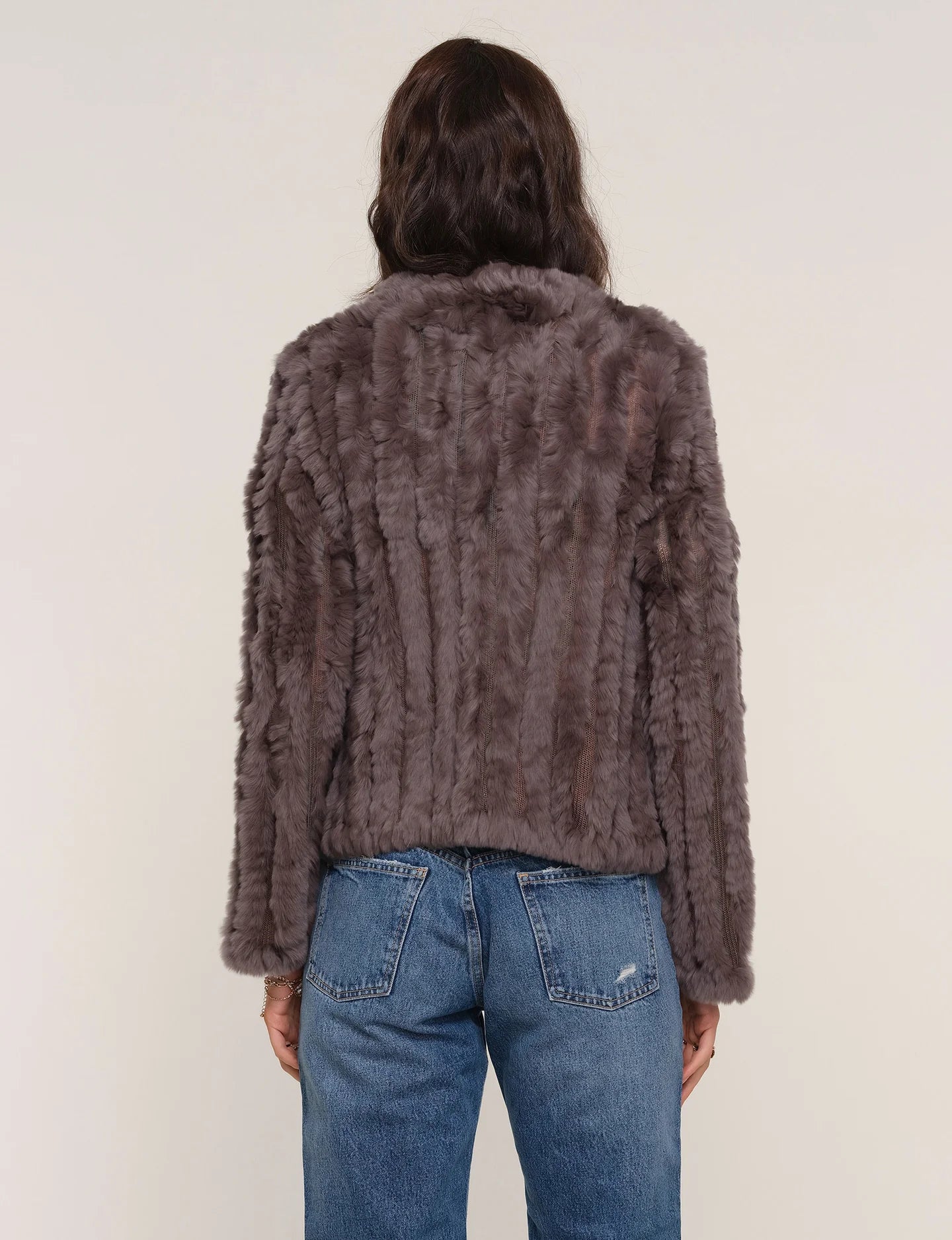 Rosa Fur Jacket- Mushroom