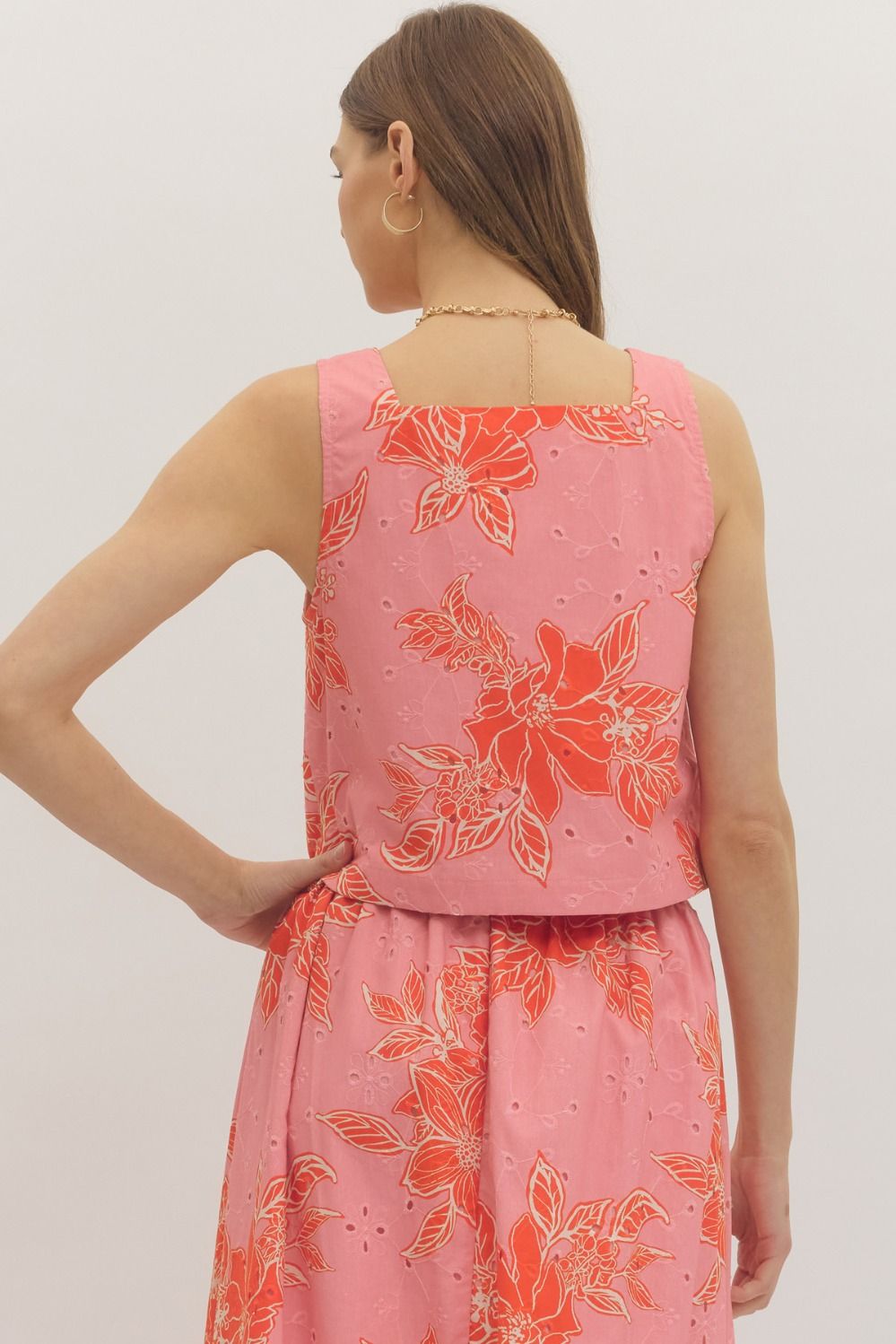 Sophia Botanical Top- Pink