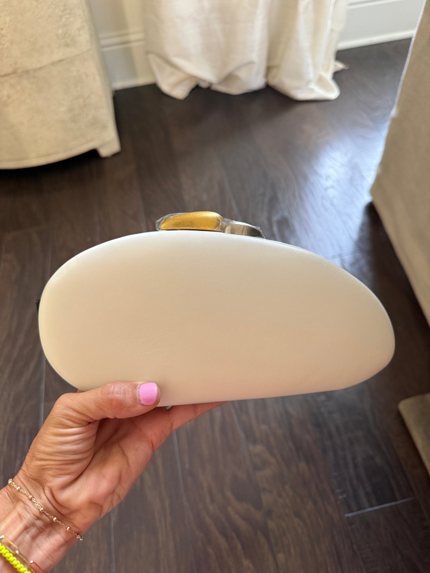 Paulina Evening Clutch- Ivory