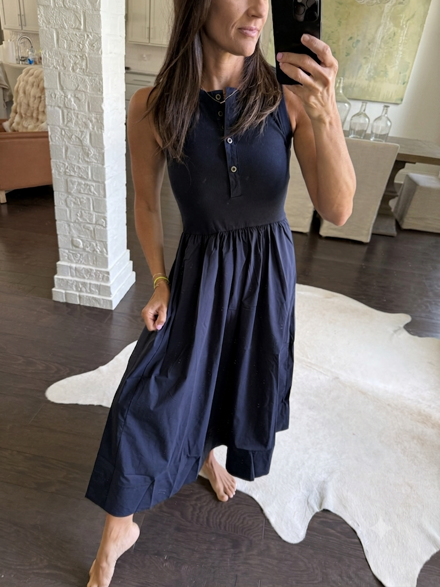 ELAN Meadow Maxi Dress Navy / M
