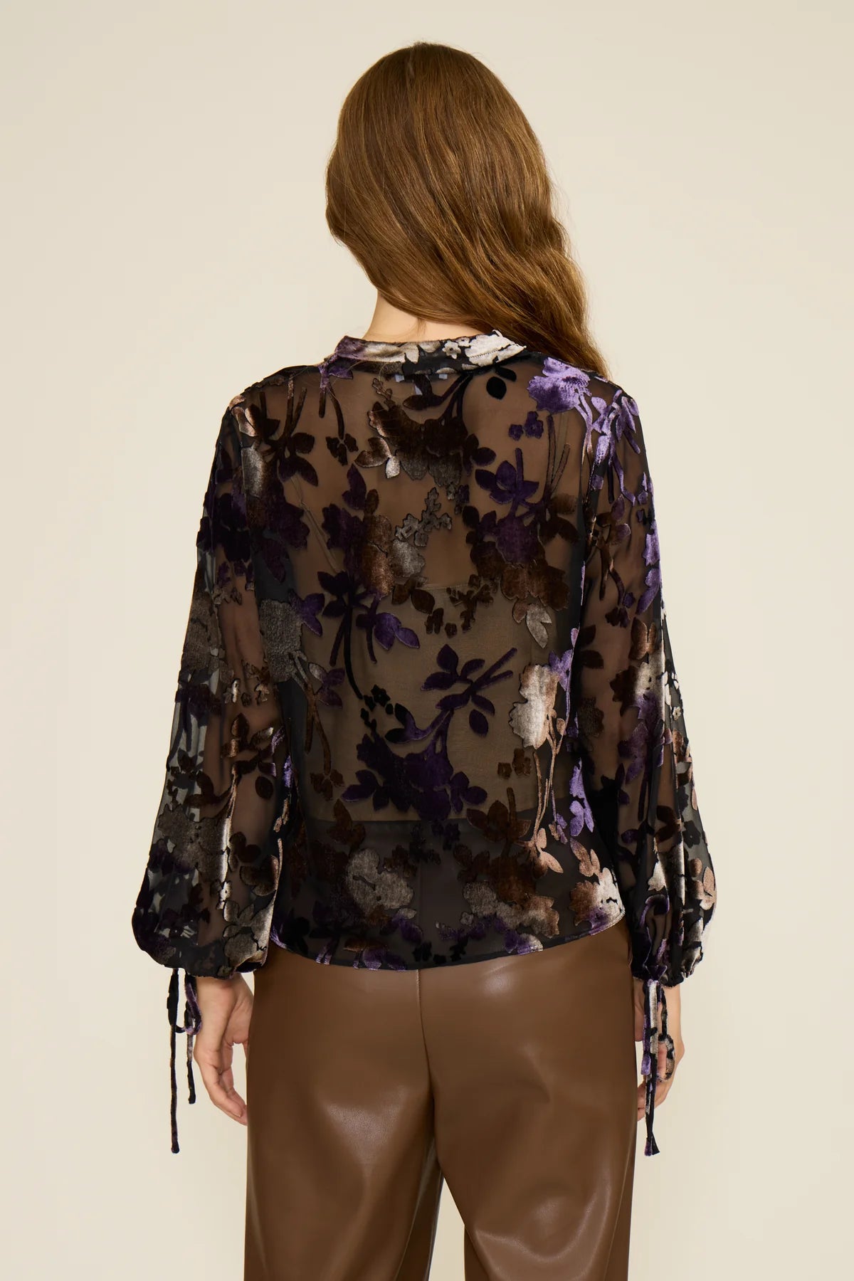 Jacaranda Burnout Top- Purple