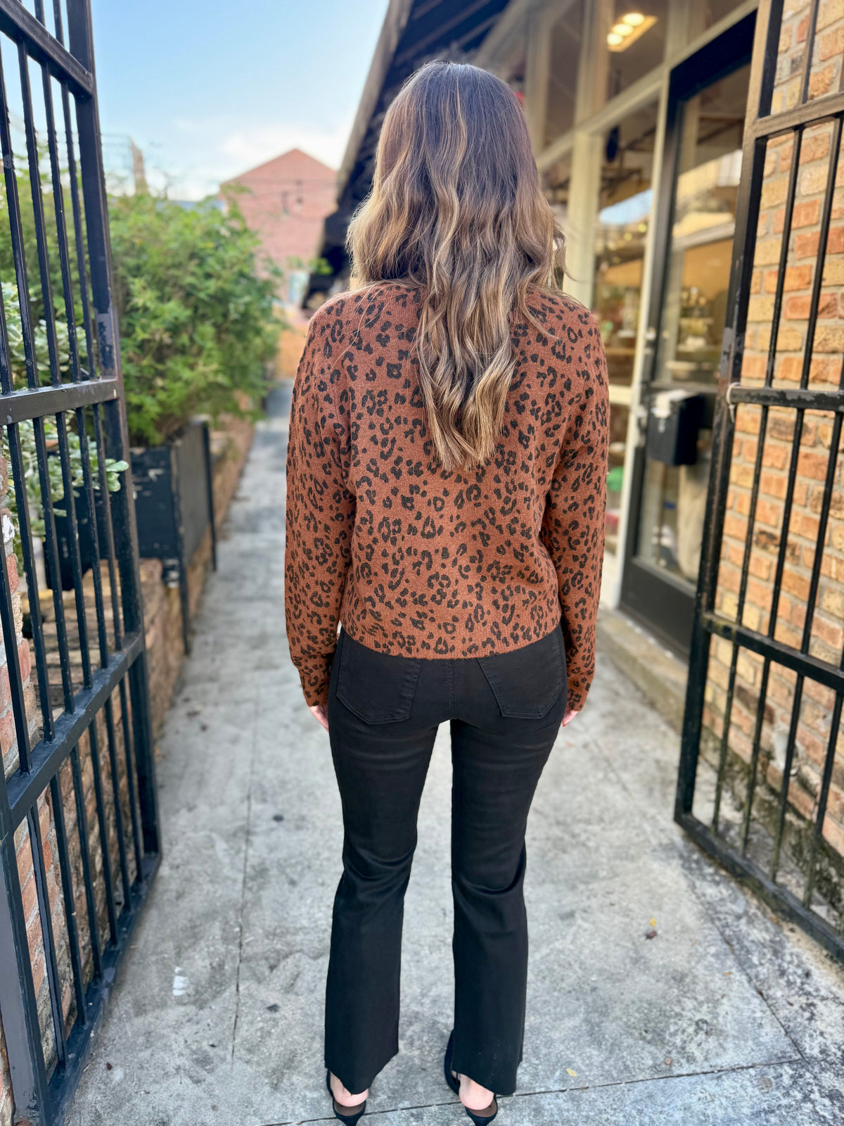 Z Supply Medina Leopard Cardigan- Burnt Umber