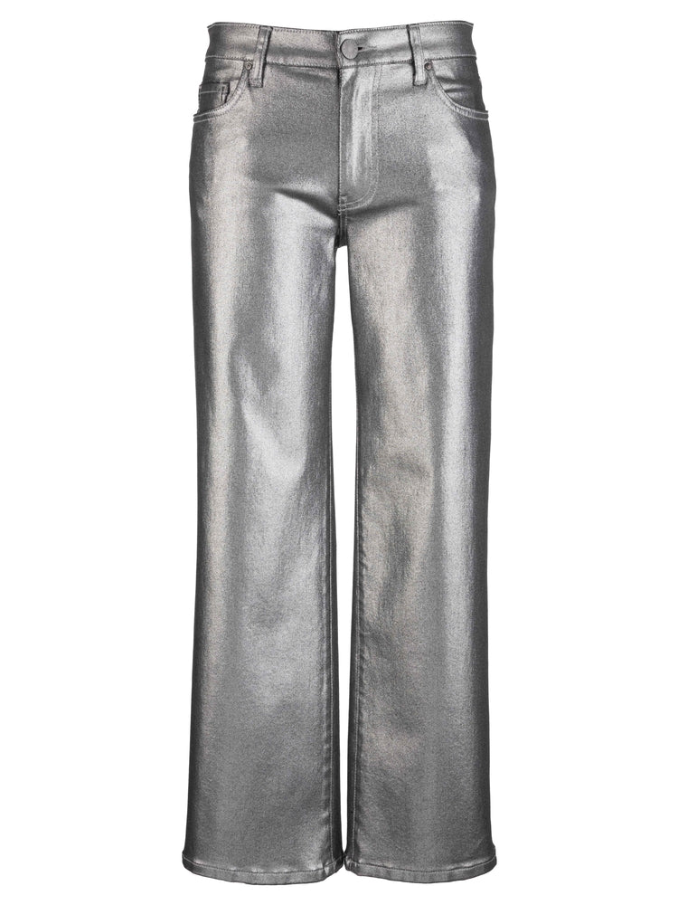 Charlotte (Matte Silver) HR Wide Leg Denim