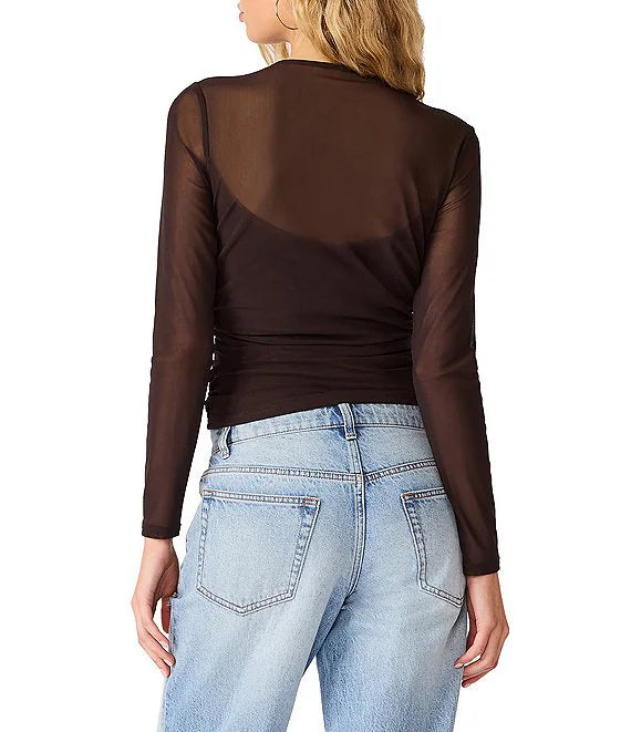 Lillie-Marie Knit Top- Dark Toffee