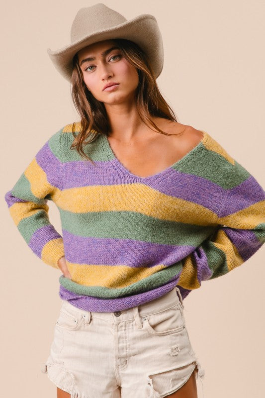 Press Stripe MG Sweater