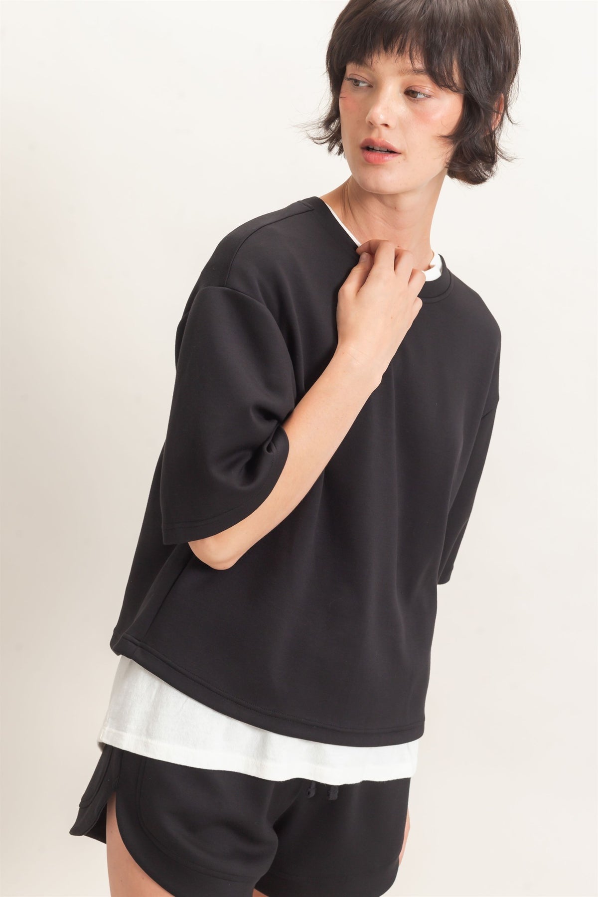 Dalton Loose Fit Top- Black