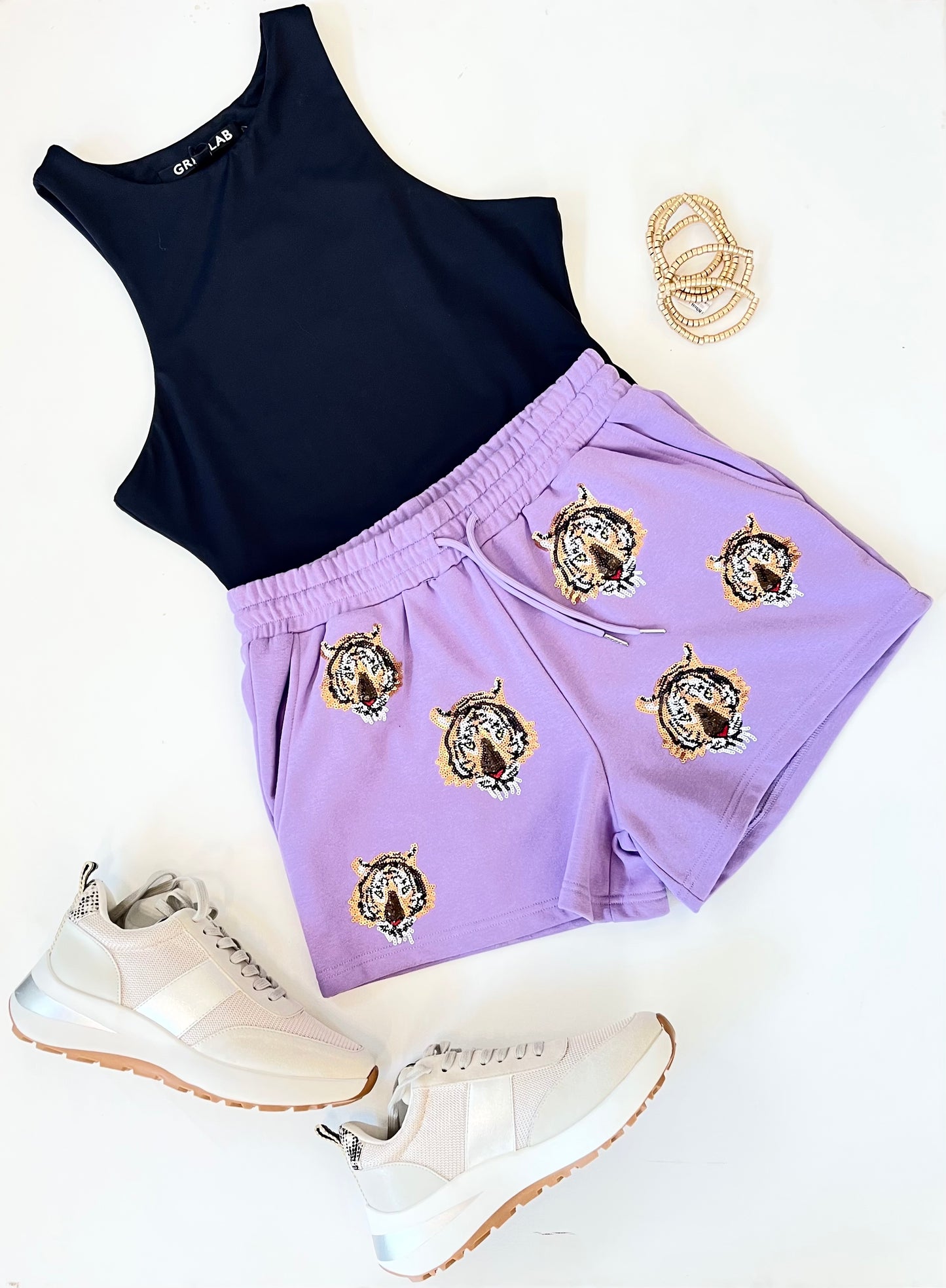 Tiger Takeover Shorts- Lavender