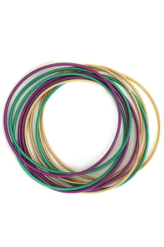 Bella Bracelets- Purple, Green & Gold