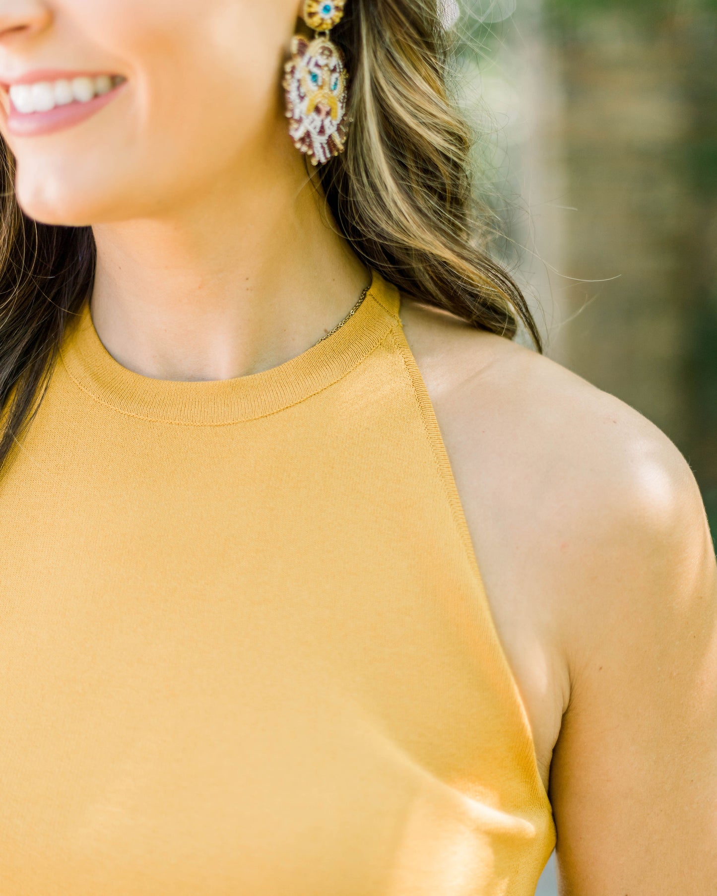 Beaded Tiger Earrings