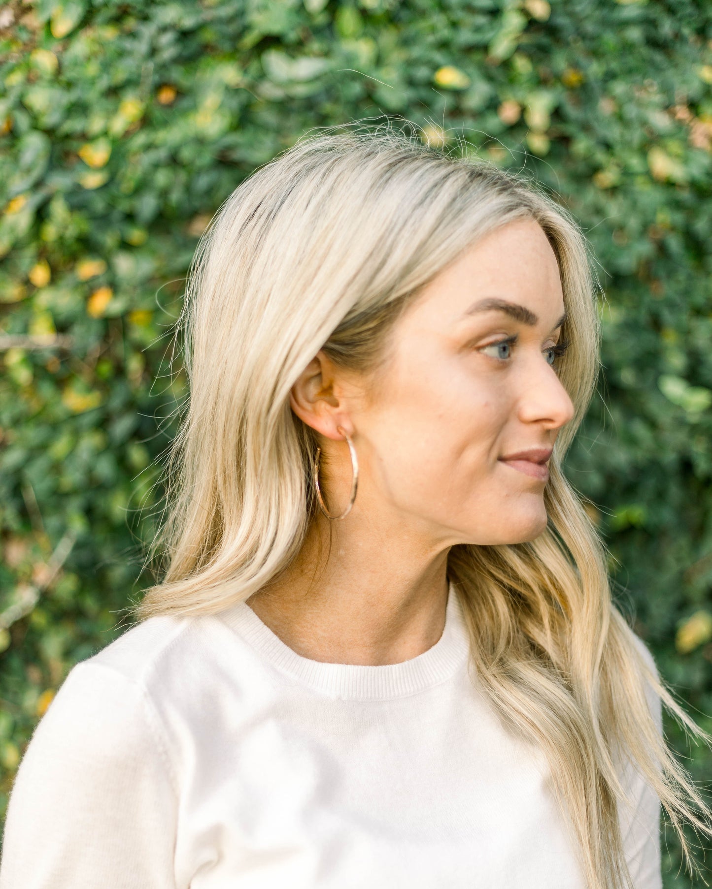 Hammered Hoop Earrings