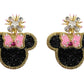 Minnie Mouse Earrings- Pink