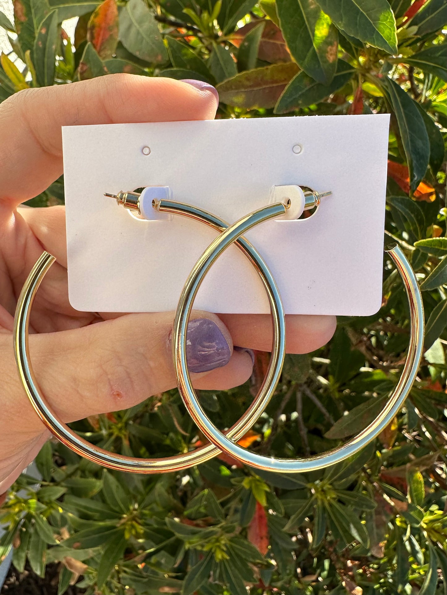 Jenny Hoop Earrings- Large Gold