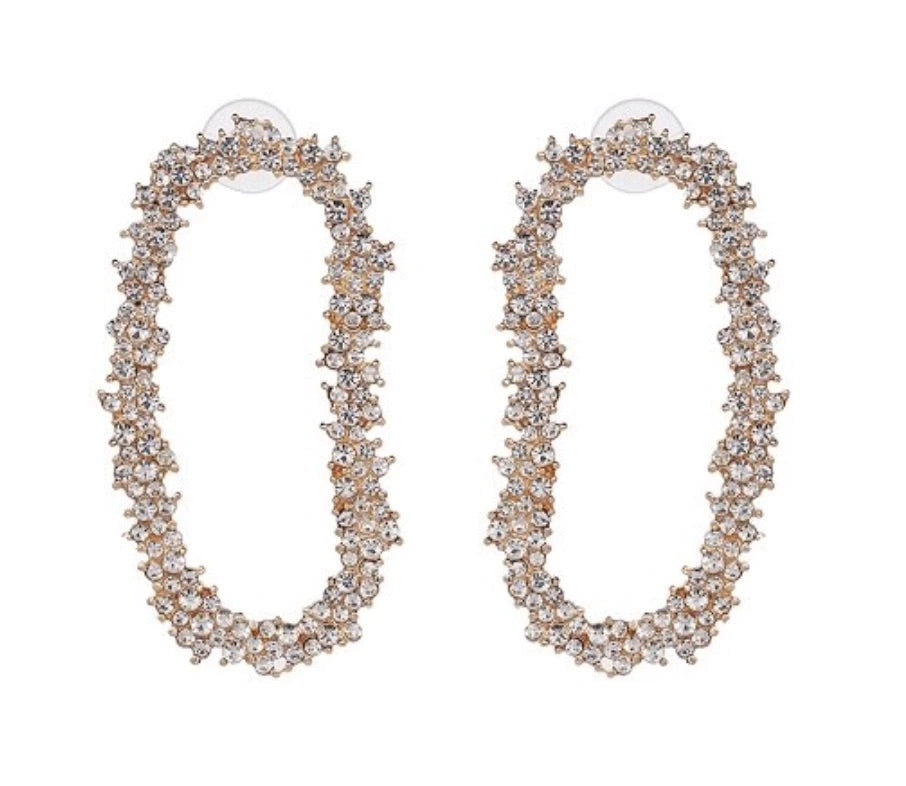 Crystal Garland Earrings- Clear