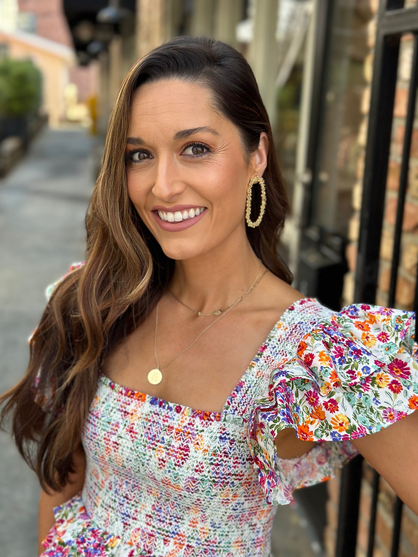 Crystal Garland Earrings- Gold