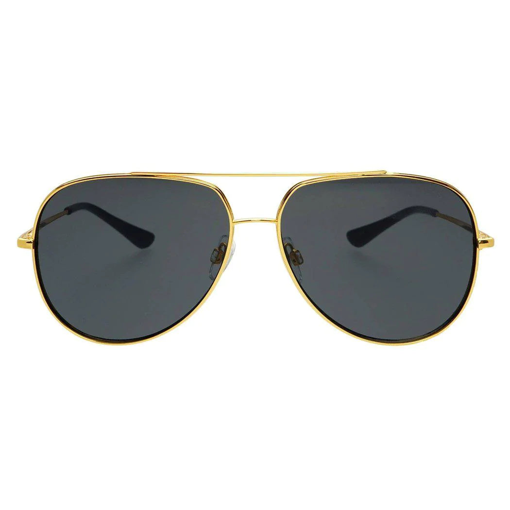 Black Hazel Aviator Sunglasses