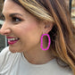 Crystal Garland Earrings- Pink
