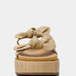 Kiki Platform Sandal- Raffia