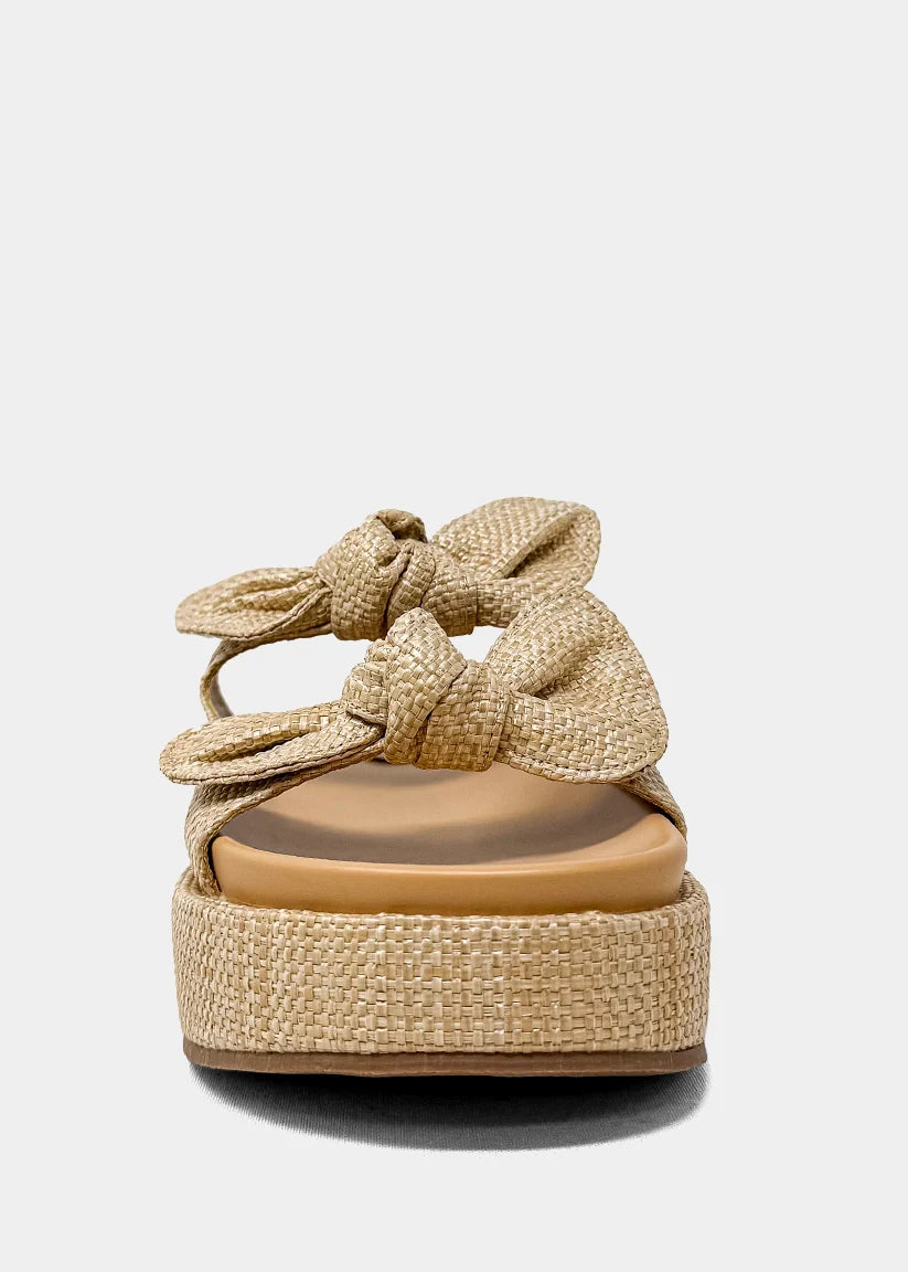 Kiki Platform Sandal- Raffia