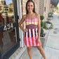 Hannan Stripe Mini Dress- Multi
