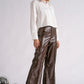 Embellished Stone Collar Poplin- White