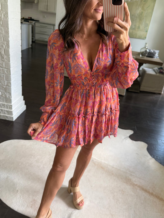 Margot Dress- Birds of Paradise