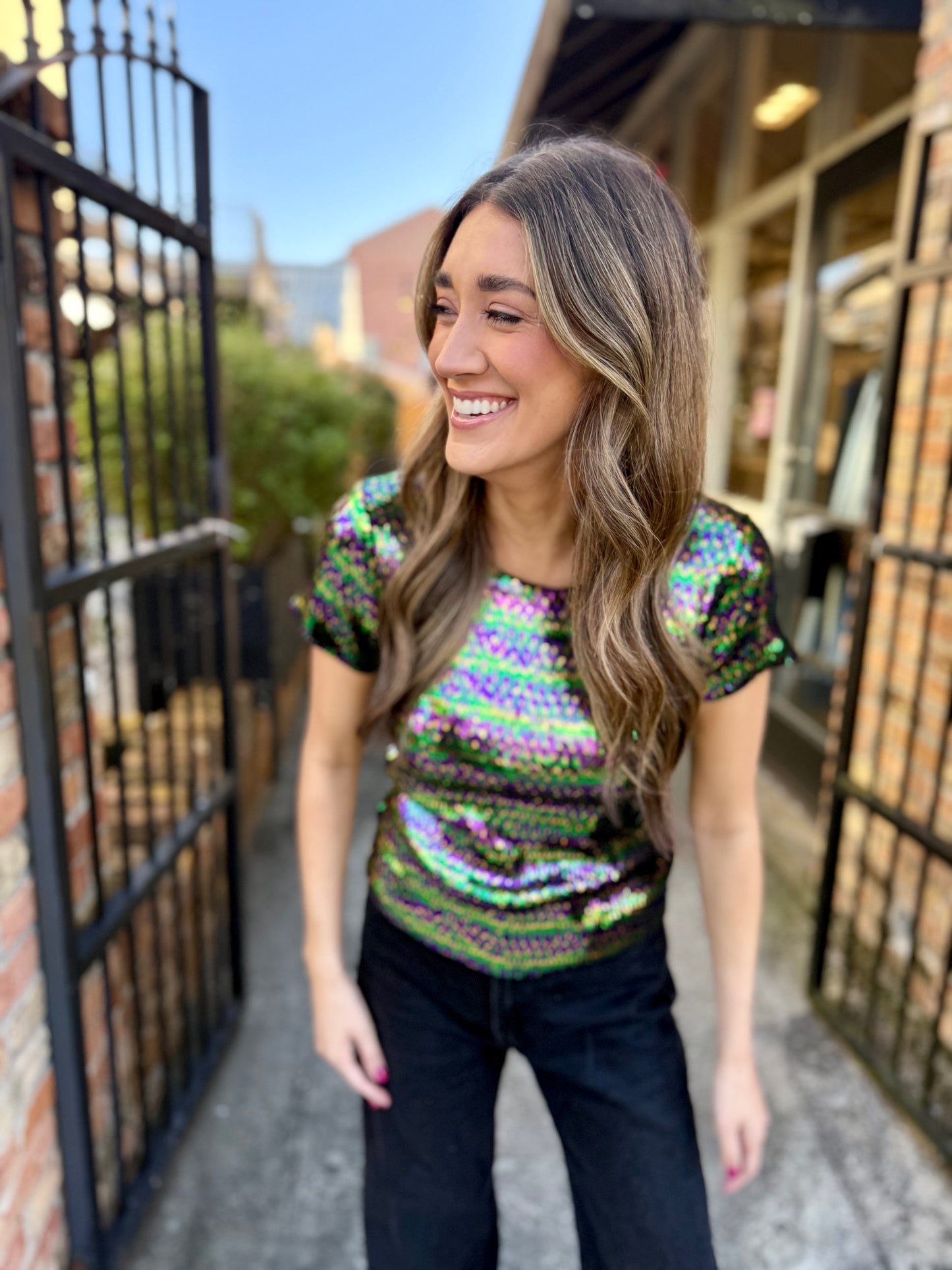 Eastbank MG Sequin Top