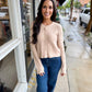 Z Supply Medina Pointelle Cardigan- Macaroon