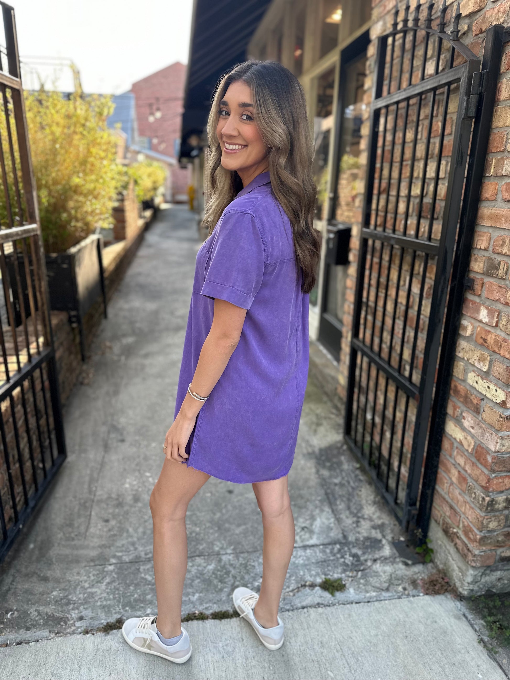 lilac denim dress Lilac Breeze Denim Dress XL