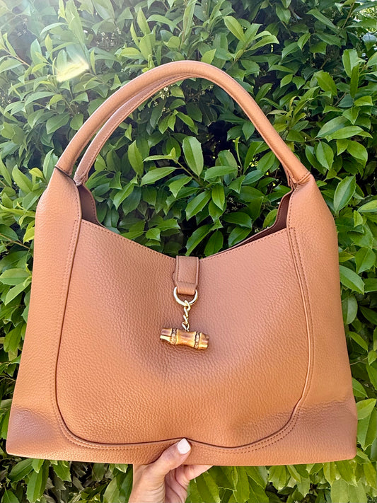 Milan Hobo Tote- Camel