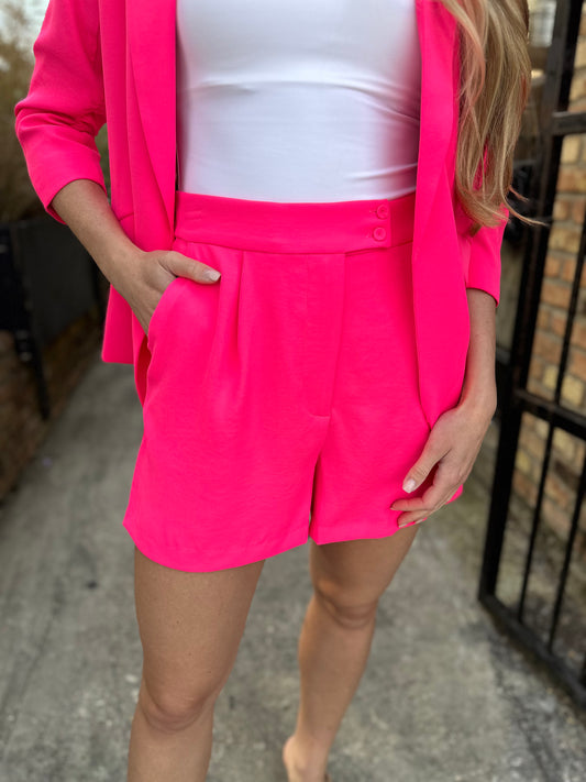 Luna Shorts- Neon Pink